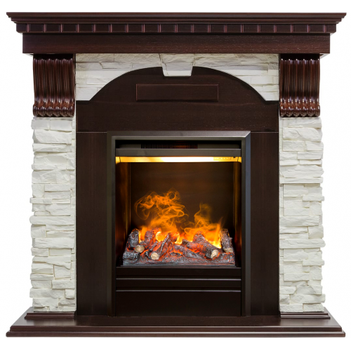 Каминокомплект Real Flame Dublin арочный сланец белый (венге)+3D Olympic Каминокомплект Real Flame Dublin арочный сланец белый (венге)+3D Olympic в Кемерово