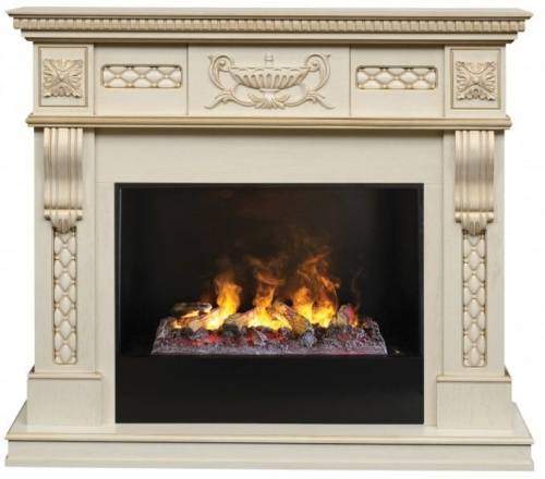Каминокомплект Real Flame Corsica (белый дуб)+3D Cassette 630 в Кемерово